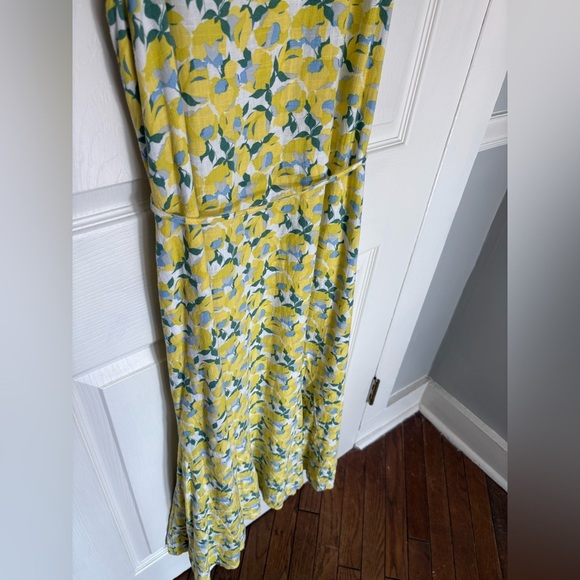 LOFT Sunny Floral Linen-Blend Midi Dress | Size Large | Flowy & Feminine - Picture 4 of 9